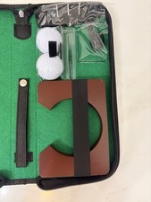 Indoor Golf Putting Set With Carrying Case Portable Practice Kit