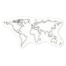 'World Map' Clear Sticker Decals DC030938