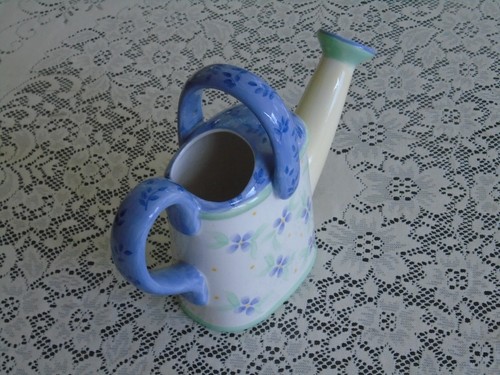 C-1068 Pfalzgraff Summer Breeze Ceramic Watering Can - Picture 3 of 4