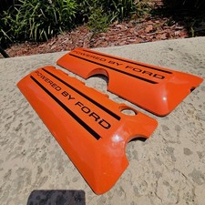 Custom Painted Coil Covers Orange Black 11-17 Ford Mustang Gt Gt350 Coyote 5.0