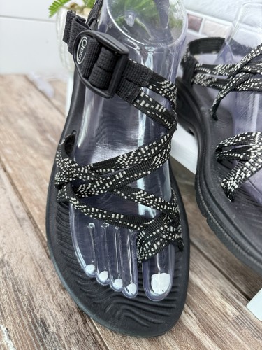 Chaco J106664 Zvolv X2 Strappy Sandals Womens 11 Dash Black White Beach Outdoor - Picture 2 of 11