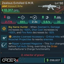 Borderlands 4 🌟 EXTOLLED G.M.R.  🌟 MAX DPS 🌟 JAKOBS RIPPER 🌟 GOD ROLL 🌟