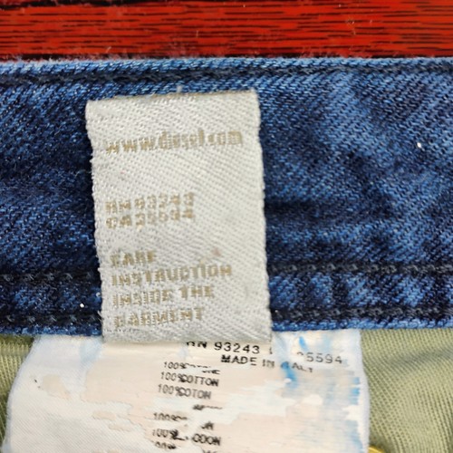 Jeans Diesel Viker Uomo 28x32 Anticato Bottone Dritto Fly Blu Denim Italia - Foto 15 di 15