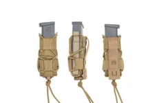 High Speed Gear Molle Single Pistol Taco Mag Pouch Coyote Brown 2Pk Made in USA