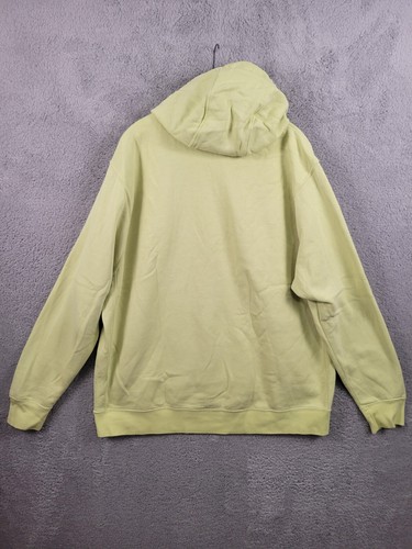 Nike Mens Distressed Mini Swoosh Hoodie Sweatshirt Yellow 2XL. - Picture 7 of 7