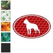 Boston Terrier Oval Dog, Vinyl Decal Sticker, 40 Patterns  3 Sizes, 3639