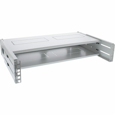InLine  19 Zoll Rack zur Wandmontage 2HE 24-40cm Tiefe mit Abdeckung grau