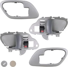 Interior Door Handle W/Bezel Kit (Gray) For 1995-2002 Chevy Chevrolet GMC Truck 
