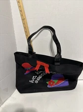 Red Hat Society Womans Black Handbag Purse Live Love Laugh... Accessorize EUC