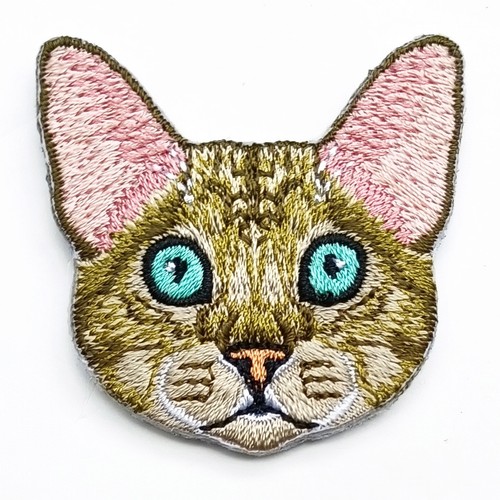 Brooch Backpack Bag Pin Embroidery Cartoon Lifelike Bengal Siberian Forest Cat - Picture 2 of 10