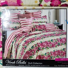 Virah Bella Flower Size Queen/Full Three Piece Quilt Set