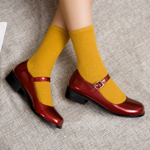 Womens Sweet Mary Jane Patent leather Dress Shoes Fashion Ankle Strap Shoes Size - Picture 9 of 29