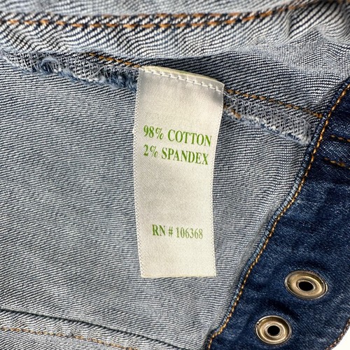Garnet Hill Kids Denim/Jean Jacket Floral Snap Coat L Blue Button Up Embroidered - Picture 8 of 10