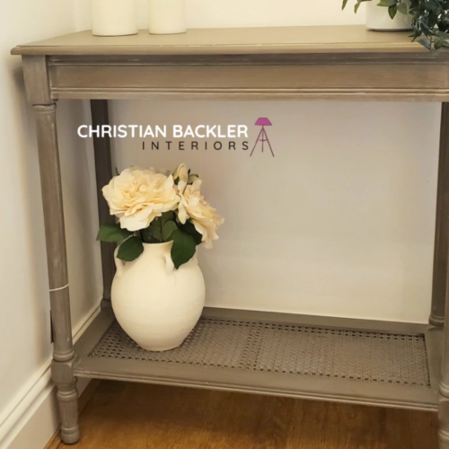 Rattan Wooden Side Table Hallway Rustic Occasional Furniture Side Console Shelf - Video 1 of 1