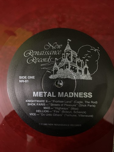Metal Madness Lp Volume One 1985 V. G Rare Red Vinyl - Picture 4 of 4