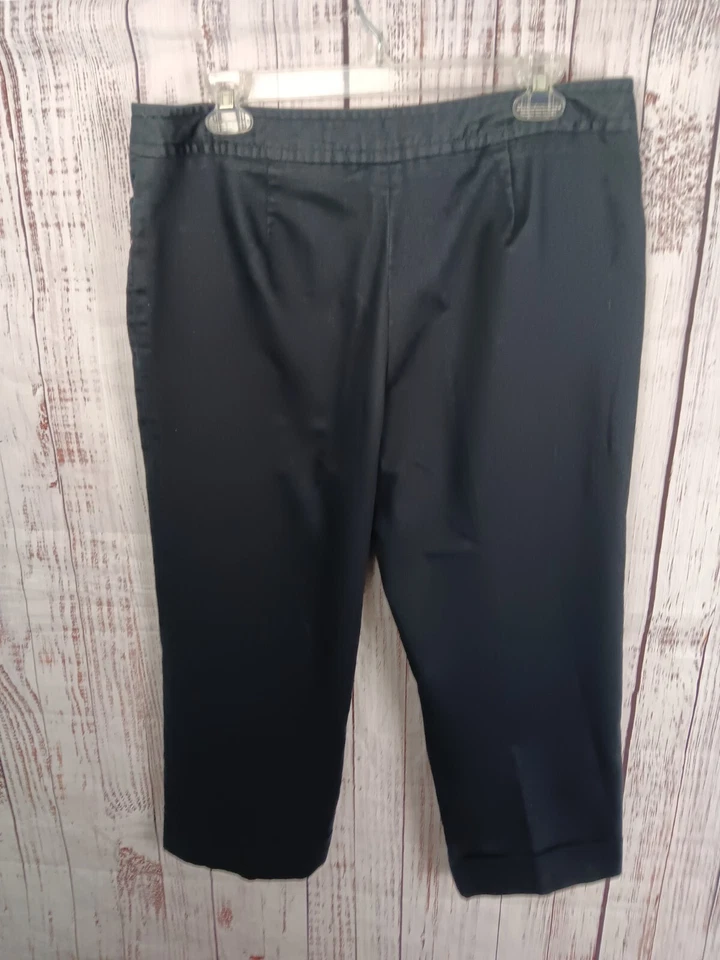 Pantology укороченные брюки женщин 14 с манжетами хлопок смесь темно-синий - Изображение 2 из 4