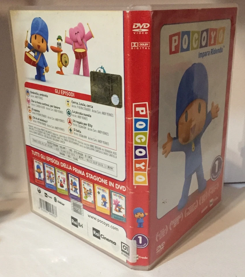 POCOYO DVD 1 Impara Ridendo Rai Eri Tv 8 Eps Copertina DVD con Difetti Come Foto - Immagine 3 di 4