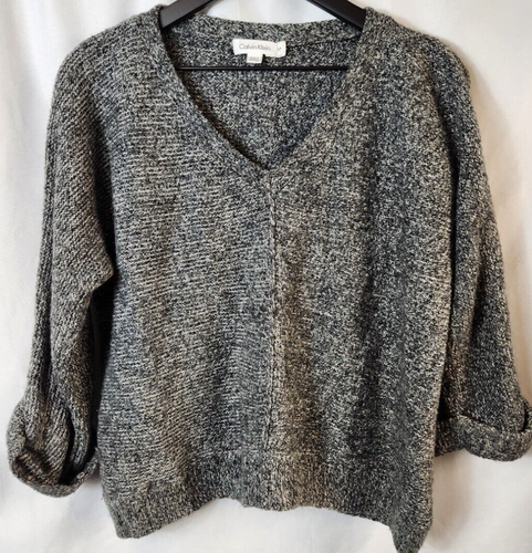 Calvin Klein Sweaters Women’s Gray Knit Over Sized Cropped Pullover S P - Picture 7 of 7