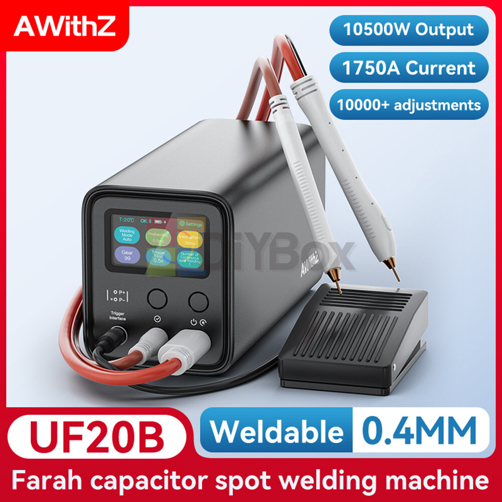 AWithZ UF20B Farad Capacitor Spot Welding Machine 18650 Li-ion DIY