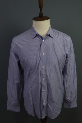 Etro Blue Striped Long Sleeve Button Down Shirt Size L