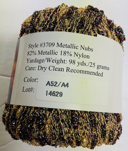 Lucci Yarns Metallic Nubs Lot of 2 Textural Yarn New Carry Along A52/A4 - Picture 3 of 4