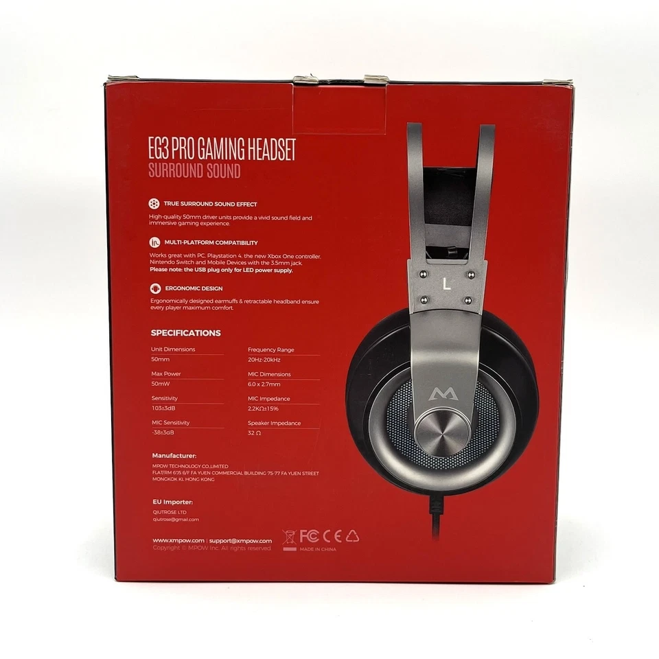 MPOW EG3 Pro Gaming Headset, BH357A, MSRP $79.99 - Image 2 of 4