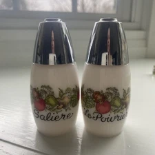 Vintage SPICE OF LIFE Salt and Pepper Shakers Corning Ware Westinghouse Gemco