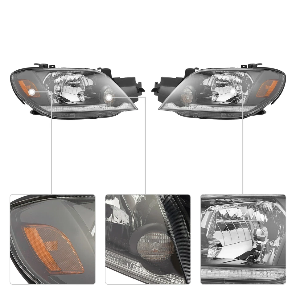 For 2003-2006 Mitsubishi Outlander LS/XLS Halogen Right and Left Headlight - Image 3 of 4