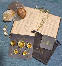 Julie Vos Bloom Bobby Pin Set 24K Gold Plated Hair Accessories -  NWT
