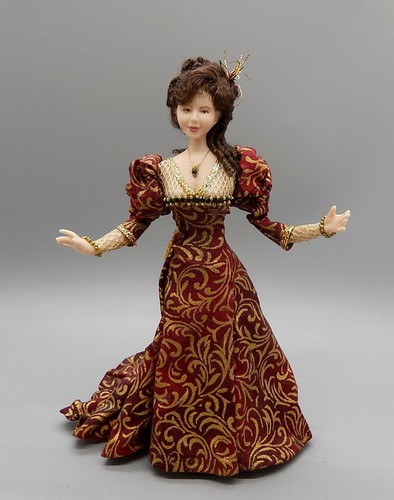 OOAK Porcelain Victorian Woman Doll Jan Artisan Dollhouse Miniature 1:12