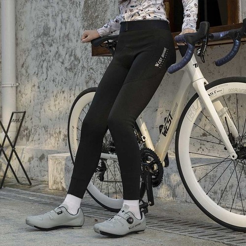 WEST BIKING Thermal Fleece Cycling Bibs Pants Autumn Winter Bike Tights Trousers - Picture 18 of 28