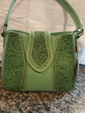 Trinity Ranch 100% Genuine Leather Mint Green Concealed Gun Carry Purse With Tag
