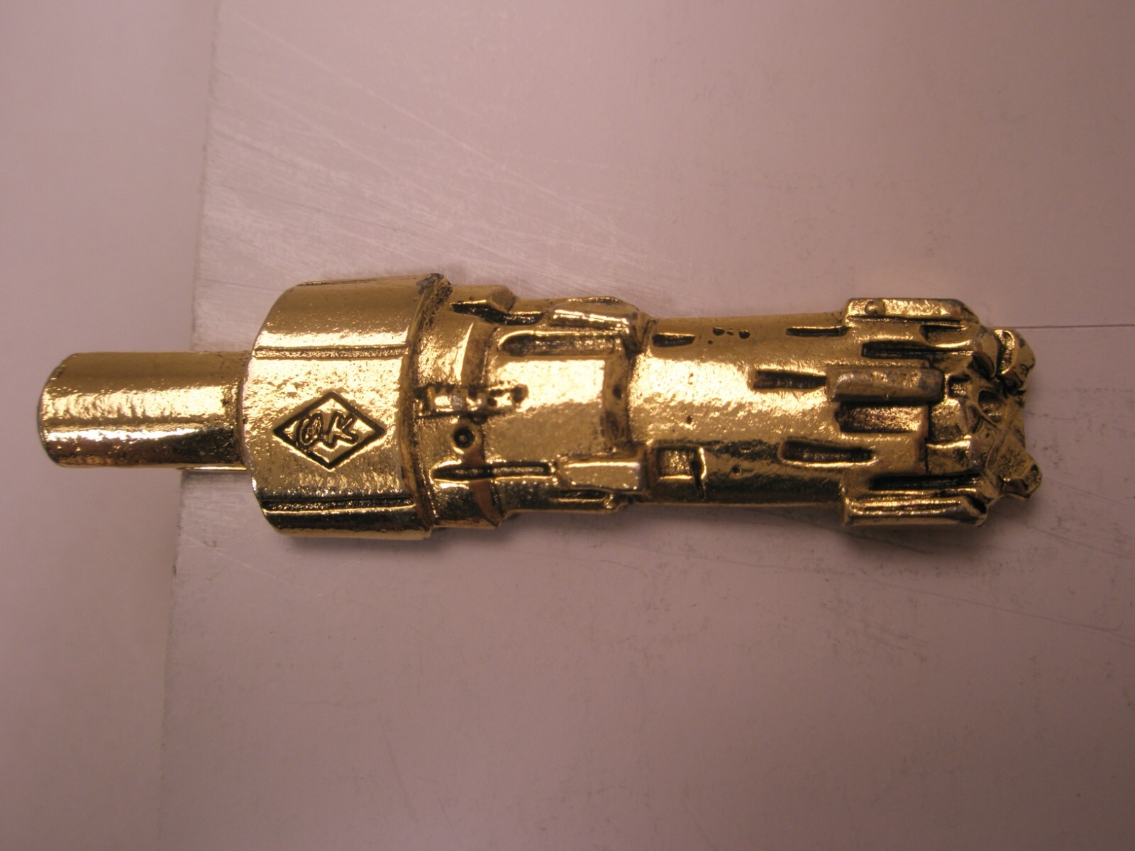 Vintage OK Brand CNC Cut Drill Bit Hone Tie Bar Clip