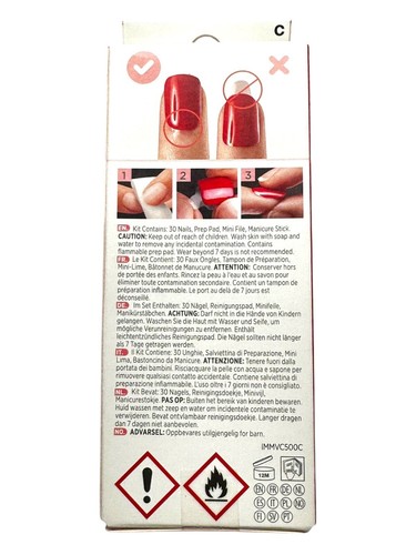 2x Kiss Impress Press-On Maniküre Nägel - Limited Favorite One IM33X Red Tip - Bild 3 von 6