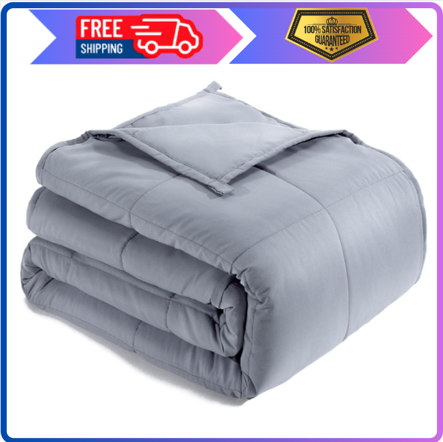 15 lbs Lofus Weighted Blanket Twin Size 48x72 Breathable All-Season for Adults-image