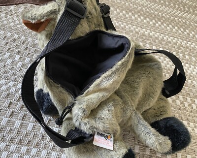rare vintage new MANGO Teddy Bear Co Backpack Plush Side Zip  display picture 3