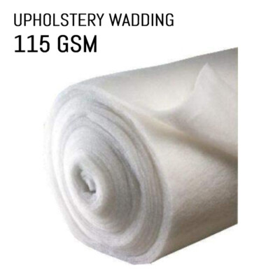 115gsm(4oz) Polyester Wadding Quilting Batting Upholstery Filling Stuffing  Craft UK