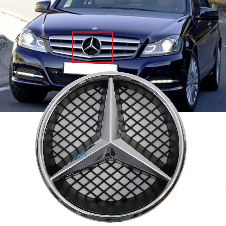 Star Chrome Emblem Fit For Mercedes-Benz W204 2005-13 C300 C350 C250 GLK350 B180 - Image 4 of 4