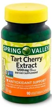 Tart Cherry Concentrate 1200 Mg Antioxidant Promotes Uric Acid Cleanse, 90 Caps