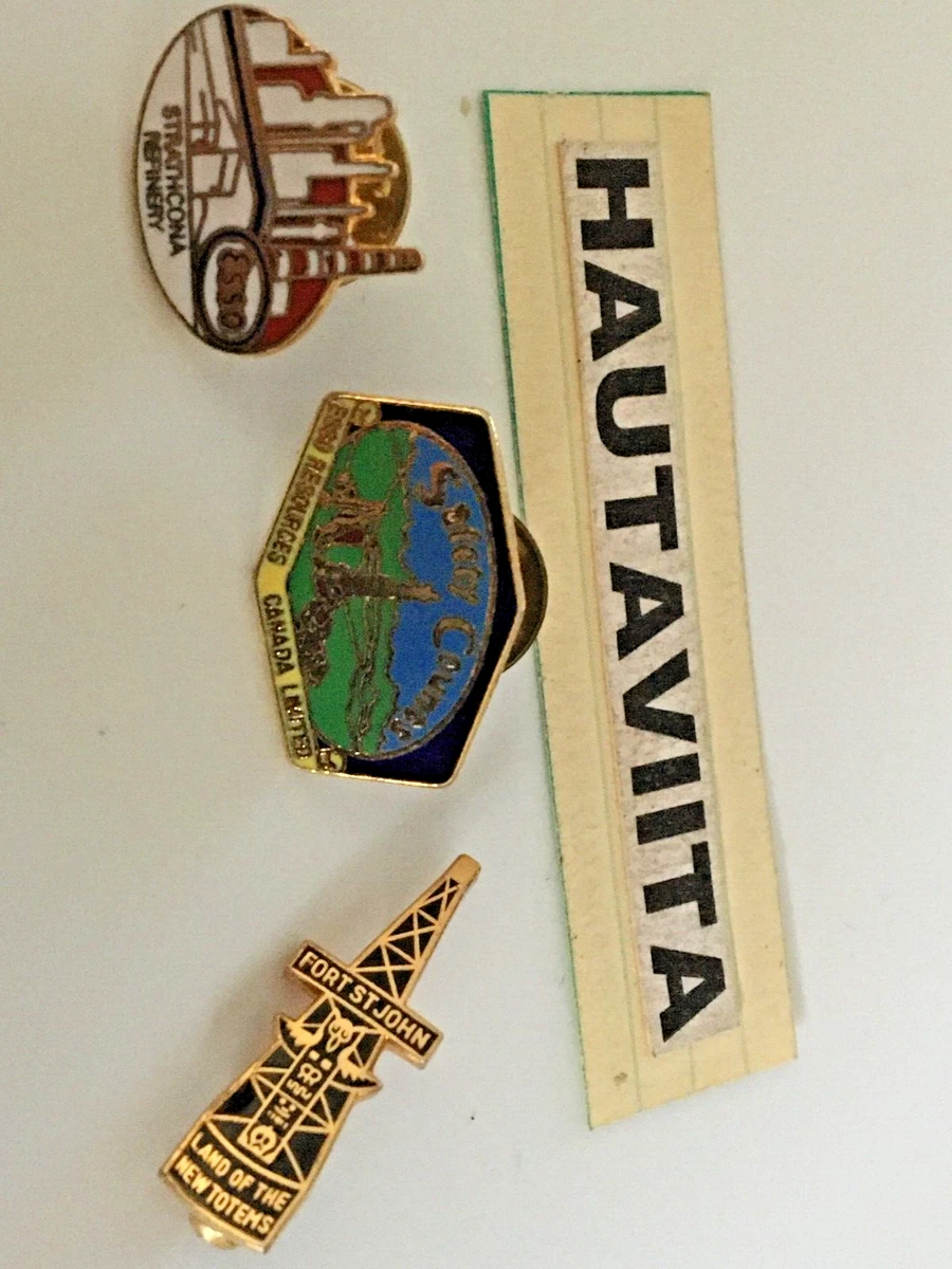 Esso Oil Strathcona Refinery Fort StJohn Oil Derrick Safety Pin