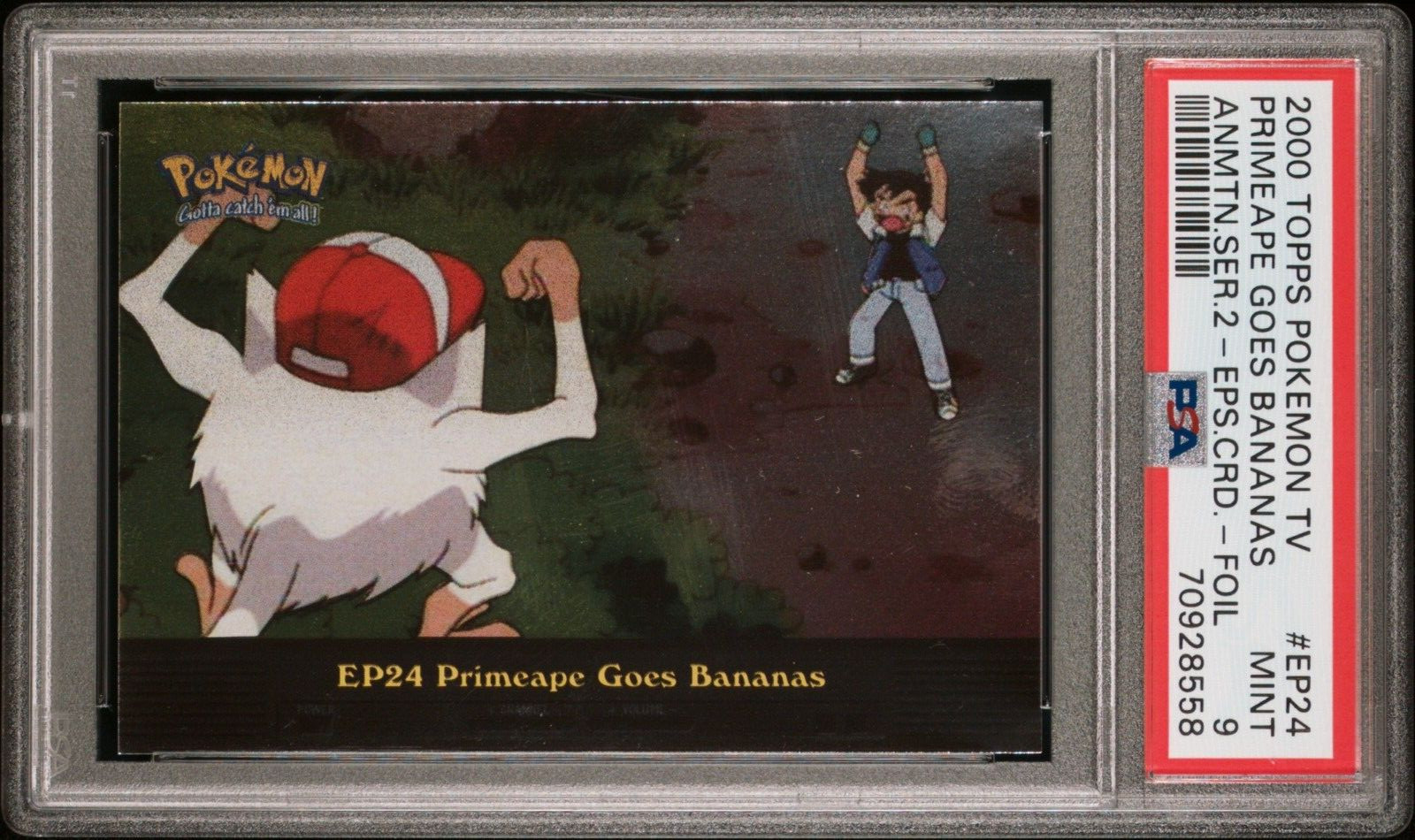PSA 9 2000 Pokemon TV Series 2 Episodes Foil #EP24 Primeape Goes Bananas Pop13