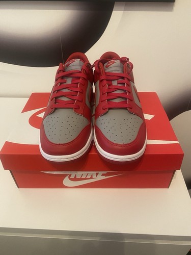 Nike Dunk Low Retro UK 10 Medium Grey /varsity Red - Picture 5 of 9