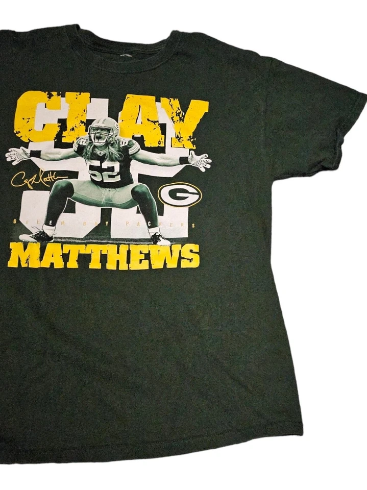 Camiseta Reebok NFL Green Bay Packers Gráfica Adulto L Clay Matthews #52 Futebol - Imagem 3 de 4