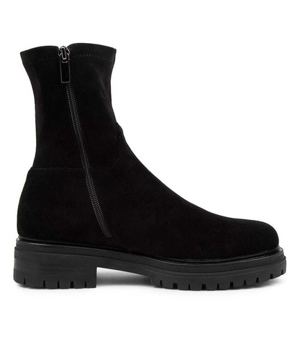 New Mollini Alove Black Microsuede Ankle Boots Womens Shoes Casual Boots Ankle - Picture 4 of 5