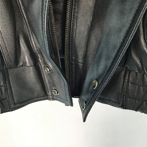 Wilsons Giacca Moto Pelle Vintage Pelle Nera Giacca Motociclista XL EUC - Foto 11 di 20