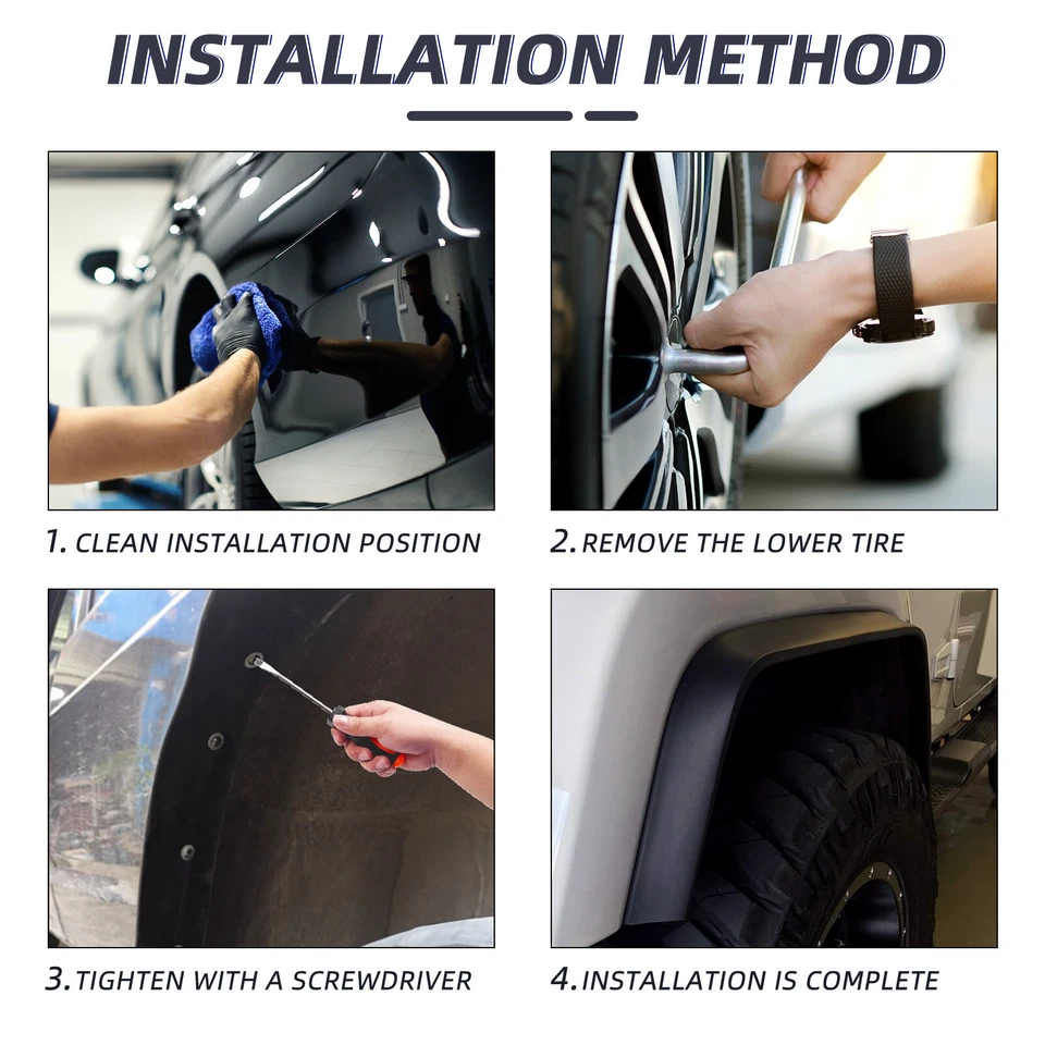 Guardabarros universal 21 ft camión ATV UTV llamaradas carrocería ancha rueda arco PVC moldura moldura moldura Foto 2 de 4