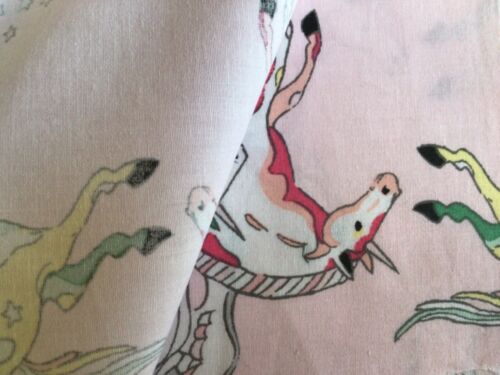 51cm x 36cm wide Cath Kidston Painted Unicorns Lightweight cotton fabric new - Picture 8 of 9