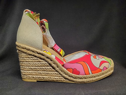 JustFab FUNKY FUCHSIA GEBLÜMTE KEILABSATZ DAMENGRÖSSE 7 - Bild 12 von 18