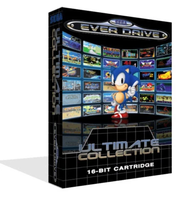 - Cubierta de inserto de juego Everdrive Ultimate Mega Drive obra de arte