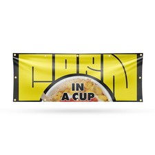 Corn In A Cup Vinyl Banner Sign with Metal Grommets Heavy-Duty Single-Sided